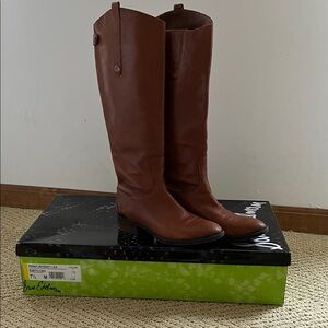 Sam Edelman Women’s Penny Boots Whiskey Burnished Leather Great Condition 7.5